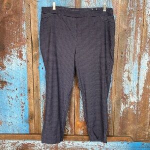 Jasmine & Juliana Dark Blue Flat Front Stretch Capri Pants Size 18W